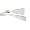 6 ft. AC Power Extension Cord 18AWG (C13 to C14) White (2-Pack) by Micro Connectors, Inc