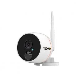 Wireless HD 4-Channel Smart Gateway Surveillance System 32GB SD Card with 2 Full-HD 1080p Audio Capable Bullet Cameras by Revo -Revo Shop white revo wireless security camera systems rwg41bndl 1 44 1000