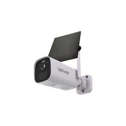 Wireless Battery Operated Solar 1080p Indoor/Outdoor Standard Security Camera with 2-Way Audio and 32GB Micro SD Card by Revo -Revo Shop white revo wireless security cameras rwxb28 32g 4f 1000